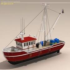 Old Fishing Boat 3d Model Flatpyramid Fishing Boats Boat Model Boats