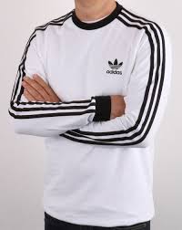 Free shipping to any zumiez store! Adidas Originals 3 Stripes Long Sleeve Tee White Black 80s Casual Classics
