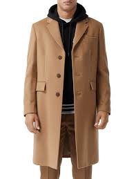 The other features of this coat include 3 buttons, centre vent at back and 100% polyester satin lining. Burberry Men S Hawkhurst Virgin Wool Cashmere Coat Camel Editorialist