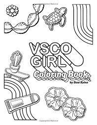 Scrunchy scrunchies hair handmade lot. Amazon Com Vsco Girl Coloring Book For Trendy Confident Girls With Good Vibes Who Love Scrunchies Coloring Books Abstract Coloring Pages Cute Coloring Pages