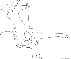 Latios looks similar to latias, though he is blue and a bit larger; Latias Generation 3 Coloring Pages Printable