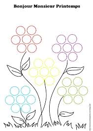 Bonjour Monsieur Printemps Fleurs Tampons Peinture Et Pate A Modeler En 2020 Coloriage Printemps Maternelle Activite Manuelle Maternelle Automne Activites Printemps Maternelle