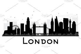 Black And White City Skyline Drawing London City Skyline London Skyline Silhouette City Skyline Skyline Silhouette