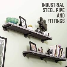 See below for our measurements and pictures of the piping material before we assembled the. Pipe Decor Industrial Pipe Shelf Brackets 6 Pack Authentic Pipe Plumbing Fittings And Pieces Wall Mounted Double Flange Floating Shelves Rustic Bracket Set For Vintage Shelving Decor 8 Inch Walmart Canada