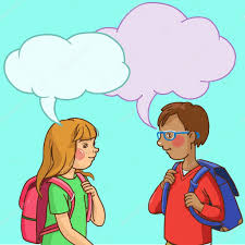 Imagenes de dos jovenes conversando dibujos : Grafico Vectorial Dos Ninos Hablando Imagen Vectorial Dos Ninos Hablando Depositphotos