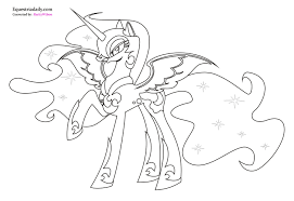 In the first time, the toy was named my pretty pony, a pony figure made by illustrator bonnie zacherle and sculptor charles muenchinger. Nightmare Moon My Little Pony Coloring Pages Princess Celestia Novocom Top