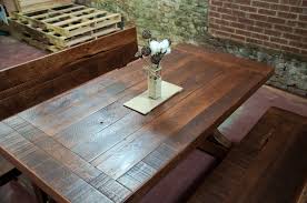 Short Narrow Emerson Trestle Farm Table Bench With Back Farmhouse Table With Bench Bench Table Farmhouse Table