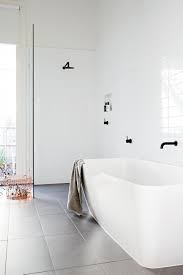 9 Modern White Bathrooms Styling By Heather Nette King Photography By Armelle Habib Modern White Bathroom White Bathroom Designs White Bathroom