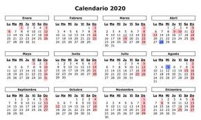 En total, 10 festivos se llevarán a cabo los días hábiles son aquellos en los que la ley no otorga el derecho a descanso remunerado. Calendario 2020 Colombia Con Festivos Pdf Calendario 2019