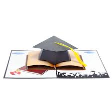 Mark the center point on all sides of the card stock and draw lines to create 4 equal sections. Graduation Hat Pop Up Card 3d Card Vietnam Custom Cards Wholsale