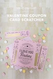 You Have To See This Adorable Diy Valentine Coupon Scratcher Card In 2020 Valentines Coupons Valentines Diy Inspirational Cards