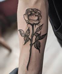Rose with name stem tattoo by luke wessman. Top 65 Best Rose With Stem Tattoo Ideas 2021 Inspiration Guide