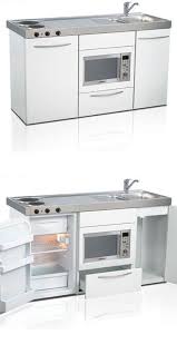 Space saving design ideas and bright lighting design add comfort to small spaces and large and spacious kitchen design can be created with rich vibrant color combinations and contrasting black and white. Mini Kitchen Compact Kitchen Tiny Kitchen Small Kitchen Space Saver Kitchen Elfin Kitchens Kitchen Design Small Compact Kitchen Kitchen Units