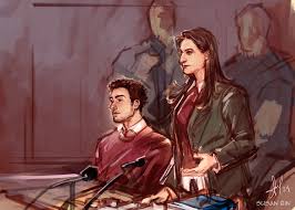 OC] Im a courtroom sketch artist. Heres my rendition of Luigi Mangione  and defense counsel. : rpics