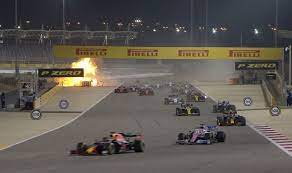 Der große preis von bahrain 2020! Romain Grosjean Crash Horrific Scenes At Bahrain Grand Prix As Haas Erupts Into Flames F1 Sport Express Co Uk