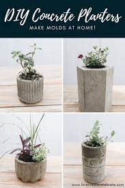 Use cooking spray to coat the inside of the large bucket and the outside of the small bucket. Easy Diy Concrete Planters Love Create Celebrate