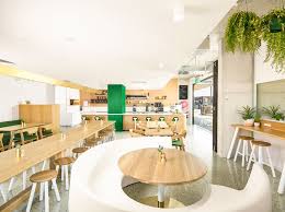 A Crisp Clean Fitout By Derlot S Alexander Lotersztain And Pamela Georgeson Sets The Scene For Relaxed Communal Table Cafe Cafe Interior Cafe Interior Design
