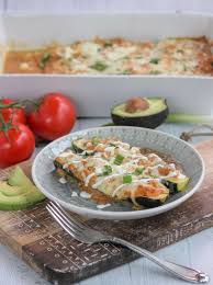 Low Carb Chicken Enchiladas Keto Zucchini Enchilada Boats