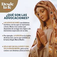 Desde la fe | Las advocaciones pueden depender de las características que  en vida tuvo un santo, por ejemplo: La Virgen es la madre de Jesucristo,  por lo... | Instagram