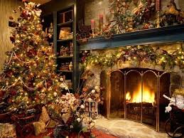 Interieur De Maison Decoree Pour Noel Christmas Tree And Fireplace Christmas Fireplace Beautiful Christmas Trees