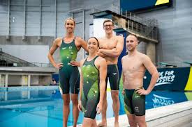 Mack Horton Emma Mckeon Lani Pallister And Matt Wilson Unveil Exclusive Tokyo 2020 Swimwear Range Down Under Swimming World News