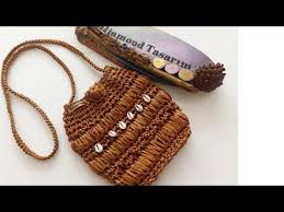 Rafya Iple Mini Bag Canta Yapimi Part 2 Farkina Bayilacaksiniz Crochetbag Youtube Canta Sanat Canta Canta Modelleri