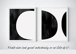 Black And White Geometric Art Prints Set Of 3 Abstract Geometric Prints Mid Century Modern Print Set Black And White Art With Images Abstract Geometric Art Modern Art Paintings Abstract Modern Art Abstract