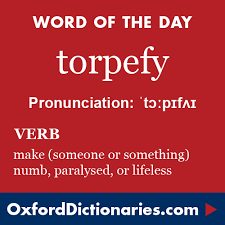 Torpefy Definition Of Torpefy In English From The Oxford Dictionary Uncommon Words Words Unusual Words