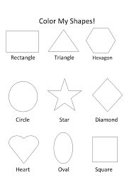 Shapes Worksheets For Kids Shape Coloring Pages Preschool Coloring Pages Printable Shapes