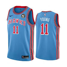 The nike nba icon edition swingman jersey of the atlanta hawks is inspired by what the pros wear. Atlanta Hawks Trae Young 2018 19 50th Anniversary Classic Jersey Blue