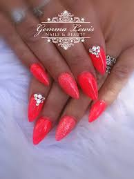 Our selection of acrylic polish is both long lasting and affordable. Neon Coral Pink Acrylic Nails Nailstyle House Of Nail Inspiration