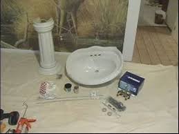how to install a pedestal sink : tools