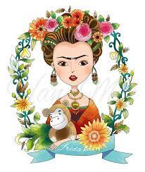Special Custom Design Frida Kahlo Clipart Instant Download Png Jpeg File 300 Dpi Arte Com Gatos Ilustracoes Frida Kahlo