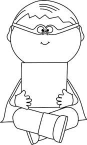 Black And White Superhero Clipart Black And White Boy Superhero Holding A Blank Sign Clip Art Black And White Boy Superhero Holding A Blank Sign Image Blank Sign Clip Art Preschool Colors