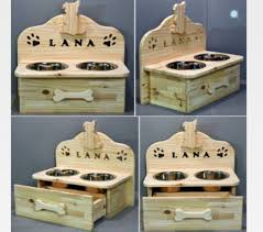 gamelle en bois personnalisable support gamelle chien modeles de niche pour chien gamelle chien