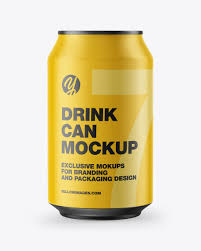 Download Matte Drink Can Mockup In Can Mockups On Yellow Images Object Mockups PSD Mockup Templates