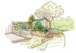 epingle sur croquis de jardins