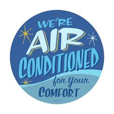 Retro Air Conditioned Metal Sign 14 x 14 Inches | Air conditioner ...
