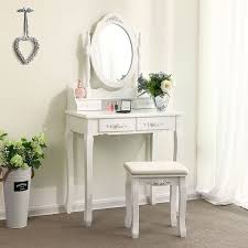 Coiffeuse Avec Miroir 4 Tiroirs 1 Tabouret Et 2 Parois Table De Maquillage Blanche Moqw7sf39tnj5bq615h4c5z9orxfbb1htd23890k En 2020 Miroir Coiffeuse Table Maquillage Coiffeuse