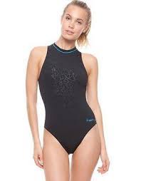 New Zoggs Cabarita Hydrasuit Swimsuit Uk Us 34 034 High Neck Zip Back Lycra D36 Black Swimwear Swimwear Fashion Swimwear