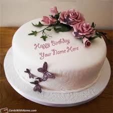 Butterflies Roses Girls Birthday Cake With Name Generator Birthday Cake With Candles Birthday Cake With Flowers Butterfly Birthday Cakes