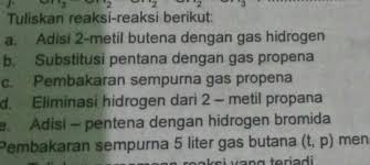 Reaksi tersebut dinamakan reaksi adisi. Tuliskan Reaksi Berikut Beserta Caranya Brainly Co Id