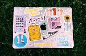 Stiker adalah gambar yang di tempel (gambar tempel), awalnya mungkin begitulah pemahaman saya mengenai stiker, namun seiring perkembangan teknologi informasi dan komunikasi, istilah stiker di gunakan tidak hanya pada produk fisik saja, namun pada produk digital juga. Dekorasi Laptop Kesayangan Pakai Stiker Vinyl Custom Forum Diskusi Bisnis Online Maxmanroe