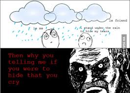 When we take showers, we disappear behind the shower curtain or doors. No One Can See You Cry In The Shower 9gag