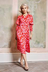 Red Pink Print Victoria Dress Never Fully Dressed In 2020 Victoria Dress Dresses Pink Print
