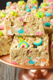 Lucky Charms Marshmallow Treats Moms Munchkins Recipe Marshmallow Treats Recipe Creative Desserts Crispy Treats