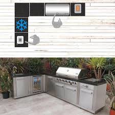 Nothing says summer quite like grilling outdoors, and if you're a serious fan of throwing some steaks on the designing an outdoor grill area can be a challenge because there are so many. Mont Alpi Outdoor Kitchen Bbq 6pc Outdoor Kitchen Bbq 6 Burner Corner Bbq With Sink Fridge Sear Birstall