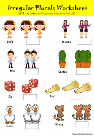 This free worksheet addresses irregular plural nouns! Chart Worksheet On Irregular Plurals Your Home Teacher