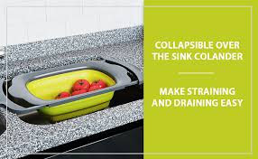 Amazon Com Collapsible Green Grey Over The Sink Colander With Handles Folding Strainer For Kitchen 6 Quart Capacity Kitchen Dining 1417 x 929 jpeg 114 кб.