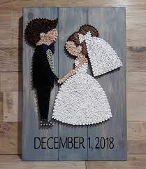 Another One Bride And Groom With Custom Request For Bride With Brown Hair Caramel Highlights Done On Musterkunst Fadenkunst Geldgeschenke Hochzeit Basteln